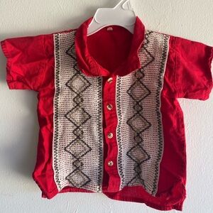 Red Embroidered Shirt